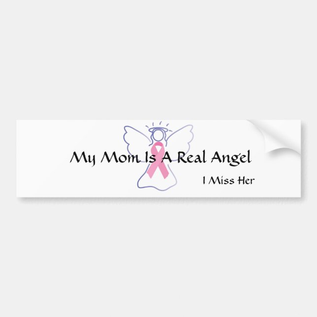 Breast Cancer Angel Bumper Sticker (Front)