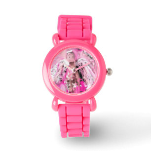 Breast Cancer Angel Glitter Watch