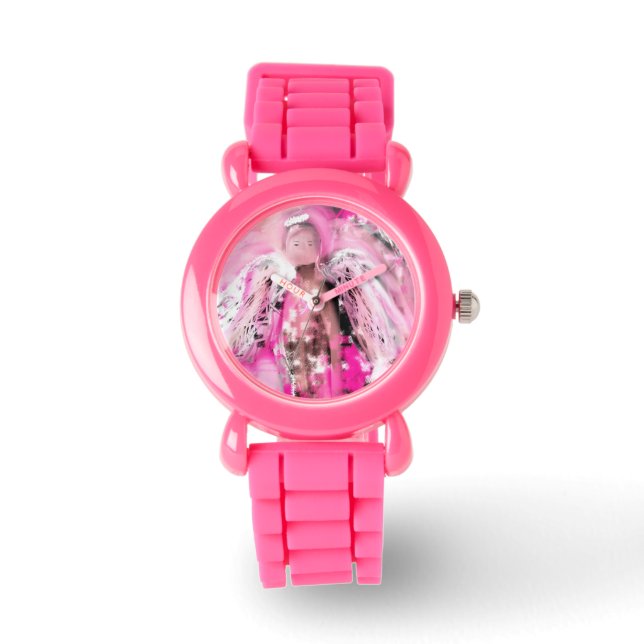 Breast Cancer Angel Glitter Watch (Front)