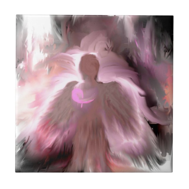 Breast Cancer Angel Tile (Front)