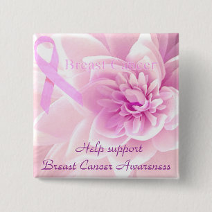 Breast Cancer Awareness_ 15 Cm Square Badge