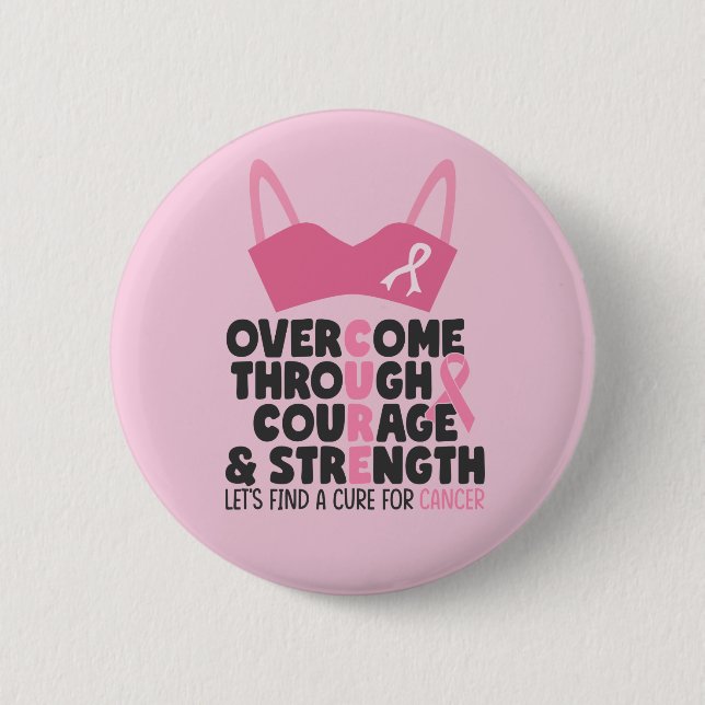 Breast Cancer Awareness  6 Cm Round Badge (Front)