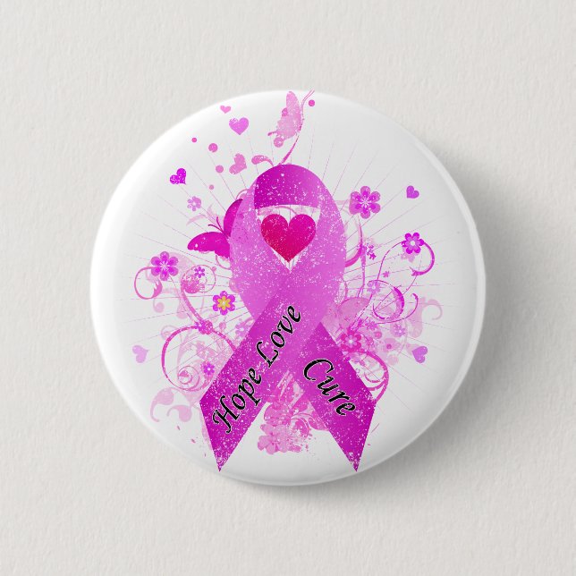 Breast Cancer Awareness 6 Cm Round Badge (Front)