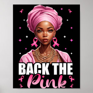 Breast Cancer Awareness African American nk Ribbon Poster