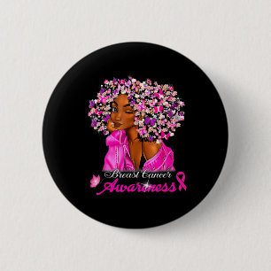 Breast Cancer Awareness African American Women Mel 6 Cm Round Badge