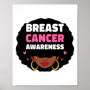 Breast Cancer Awareness African American Women Pin Poster