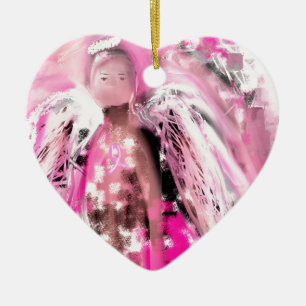 Breast Cancer Awareness Angel #2 Ceramic Tree Decoration