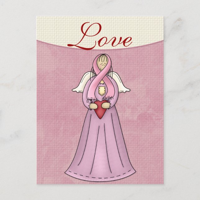 Breast Cancer Awareness Angel D1 Postcard (Front)