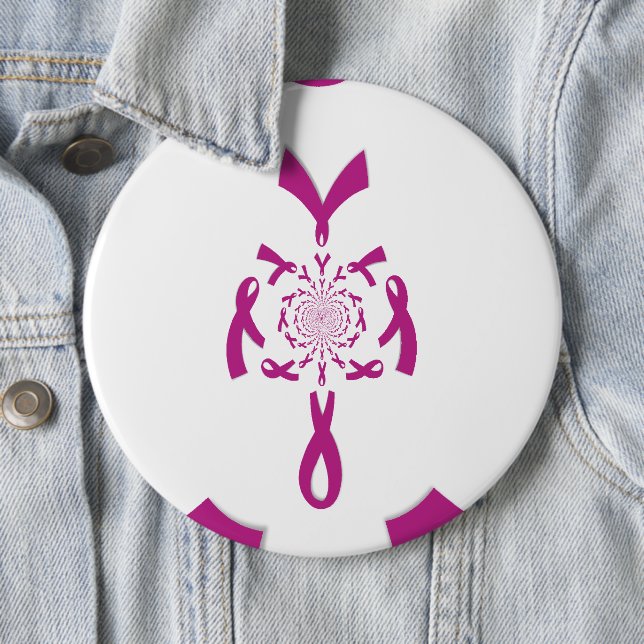 Breast Cancer Awareness Art Print 6 Cm Round Badge (In Situ)
