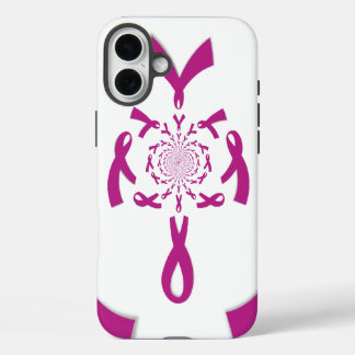 Breast Cancer Awareness Art Print iPhone 16 Plus Case