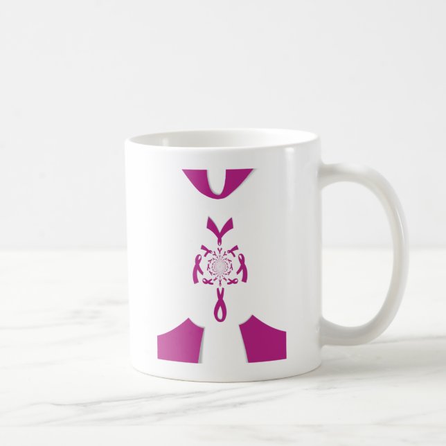Breast Cancer Awareness Art Print Coffee Mug (Right)