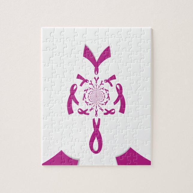 Breast Cancer Awareness Art Print Jigsaw Puzzle (Vertical)