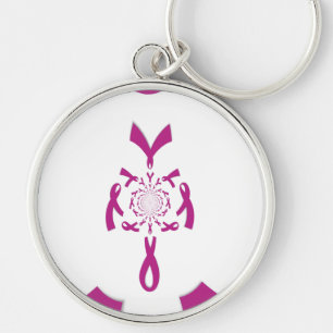 Breast Cancer Awareness Art Print Key Ring