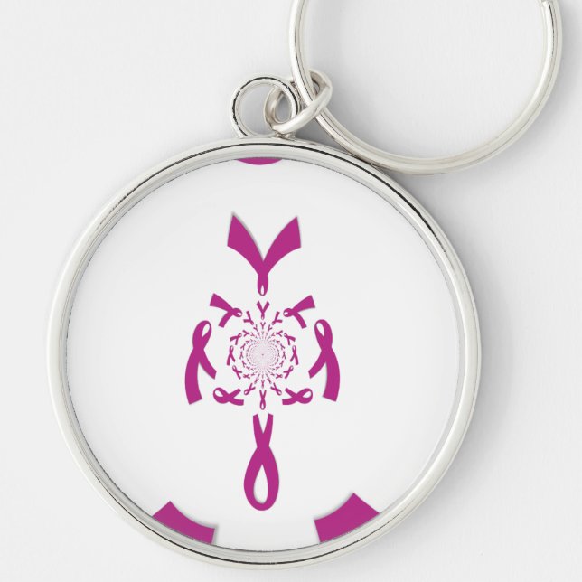 Breast Cancer Awareness Art Print Key Ring (Front)