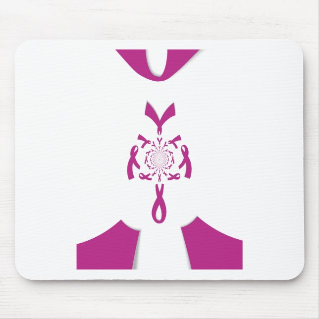Breast Cancer Awareness Art Print Mouse Mat (Front)