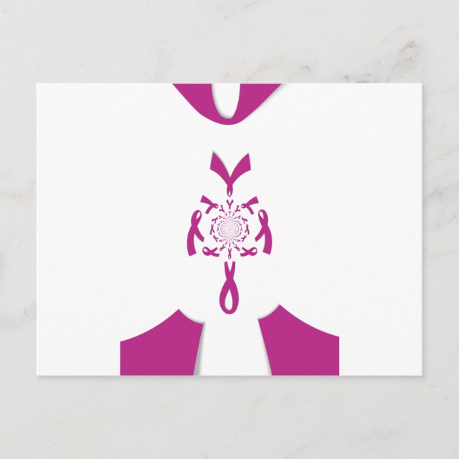Breast Cancer Awareness Art Print Postcard (Front)