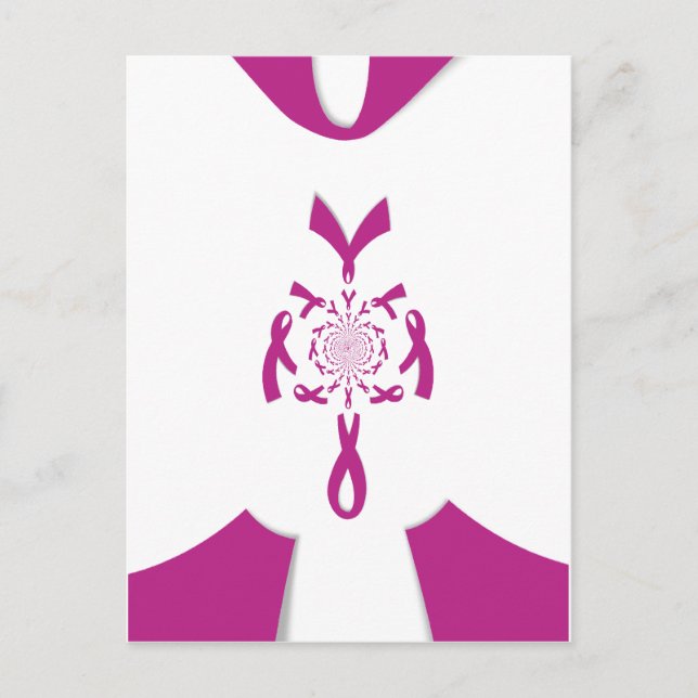 Breast Cancer Awareness Art Print Postcard (Front)