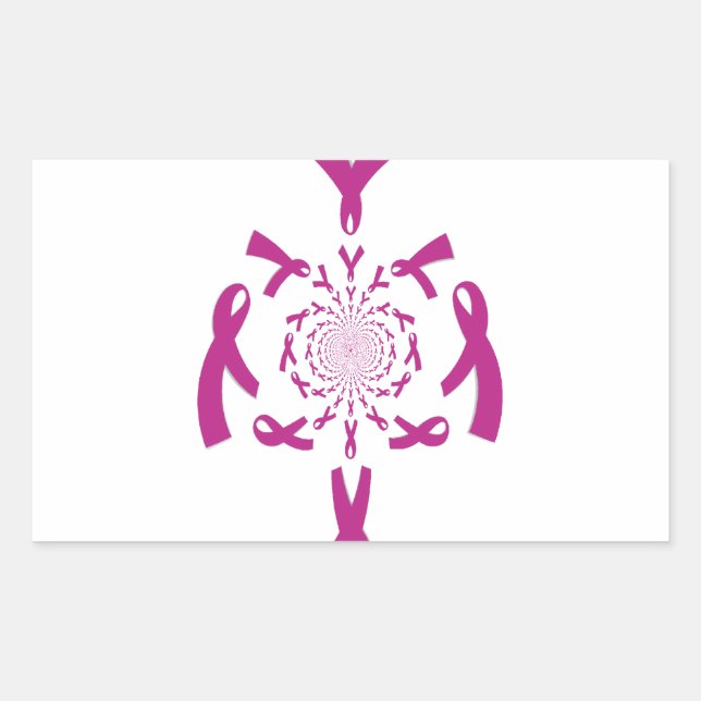 Breast Cancer Awareness Art Print Rectangular Sticker (Front)