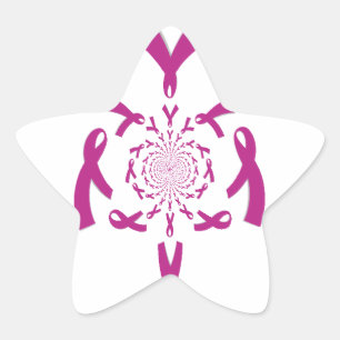 Breast Cancer Awareness Art Print Star Sticker