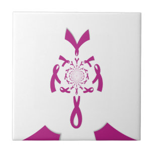 Breast Cancer Awareness Art Print Tile