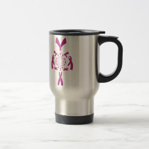 Breast Cancer Awareness Art Print Travel Mug