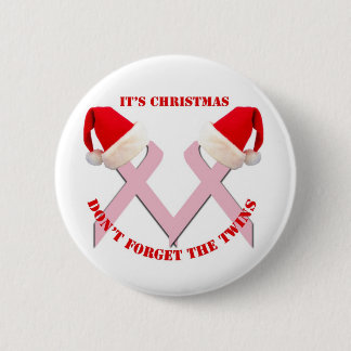 Breast Cancer Awareness at Christmas 6 Cm Round Badge