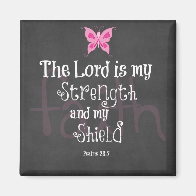 Breast Cancer Awareness Bible Verse Magnet (Front)