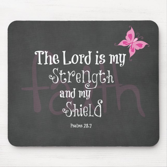 Breast Cancer Awareness Bible Verse Mouse Mat (Front)