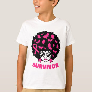 Breast Cancer Awareness Black Women Survivor Pink T-Shirt