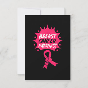 Breast Cancer Awareness Boxing Glove Pink Ribbon W Thank You Card