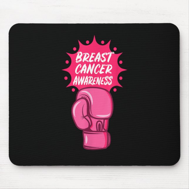 Breast Cancer Awareness Boxing Glove Support Survi Mouse Mat (Front)