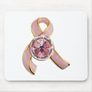 Breast Cancer Awareness Butterfly Mouse Mat