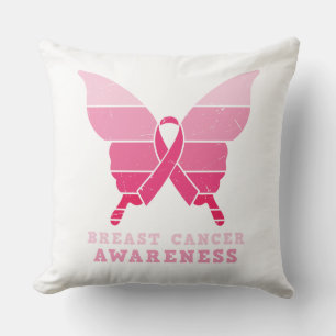 Breast Cancer Awareness Butterfly – Pink Ribbon Cushion