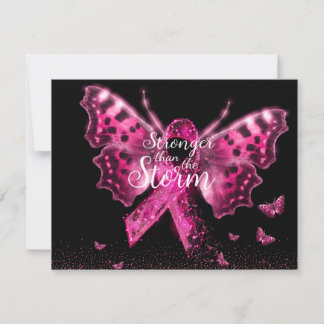 Breast Cancer Awareness Butterfly Quote Card