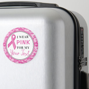 Breast Cancer Awareness Camouflage Ribbon Design Magnet