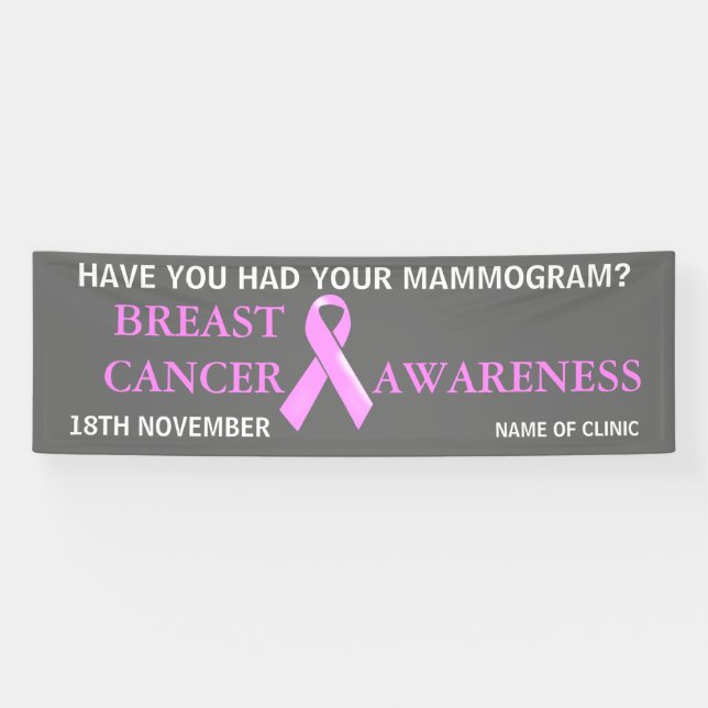Breast Cancer Awareness Campaign | Personalise Banner (Horizontal)