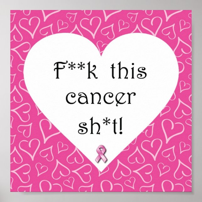 Breast Cancer Awareness - Cancer is Rude! Poster (Front)