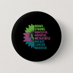 Breast Cancer Awareness Care Warrior 6 Cm Round Badge