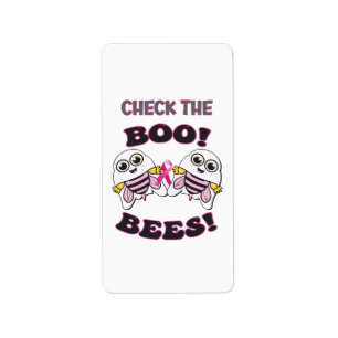 Breast Cancer Awareness Check The Boo-Bees Label