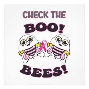 Breast Cancer Awareness Check The Boo-Bees Photo Print