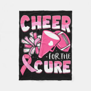 Breast Cancer Awareness Cheer For The Cure Footbyl Fleece Blanket