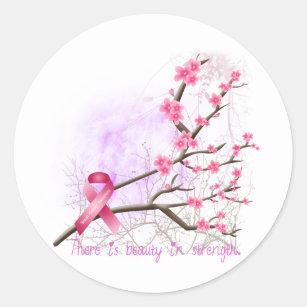 Breast Cancer Awareness Cherry Blossom Sticker