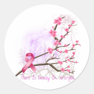 Breast Cancer Awareness Cherry Blossom Sticker