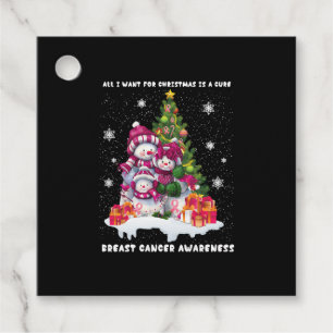 Breast Cancer Awareness Christmas Tree Favour Tags