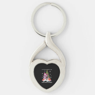 Breast Cancer Awareness Christmas Tree Key Ring