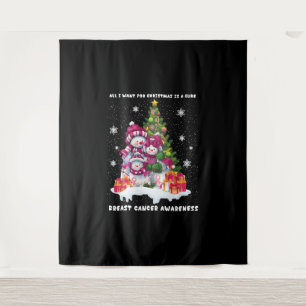 Breast Cancer Awareness Christmas Tree Tapestry
