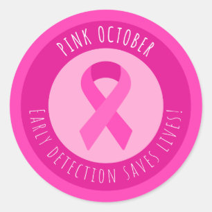 Breast Cancer Awareness Classic Round Sticker