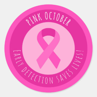 Breast Cancer Awareness Classic Round Sticker