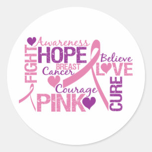 Breast Cancer Awareness Classic Round Sticker