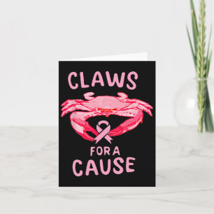 Breast Cancer Awareness Claws For A Cause Crab Card